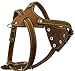 Brown Genuine Leather Dog Harness, 16.5