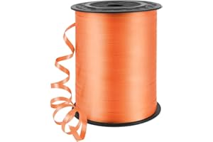 HimBen 500 Yards 3/16" Curling Ribbon Orange, Balloon String Curly Ribbon 1 Roll for Gift Wrapping, Birthday Wedding Party Festival Decoration, Baby Shower, Art Crafts, Florist Flowers