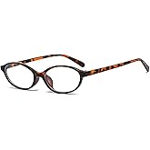 SUNBSR Retro Oval Glasses for Women Men Vintage Oval 90s Blue Light Glasses Y2K Small Face Fake Eyeglasses