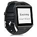 ANCwear Bluetooth Smart Watch Touch Screen Smart Wrist Watch Phone Support SIM TF Card With Camera Pedometer Activity Tracker for Iphone IOS Samsung Android Smartphones (Black)
