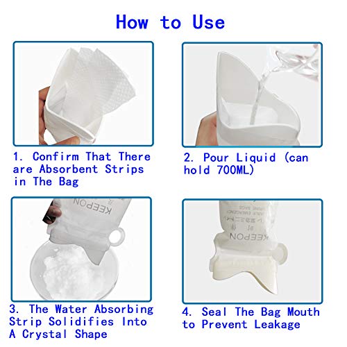 KEEPON Disposable Urine Bags Urination Device Emergency Pee Bags for Men Children Women Portable