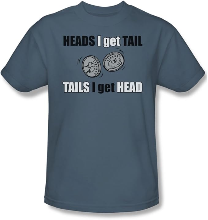 Heads Or Tails Mens TShirt in Slate Clothing