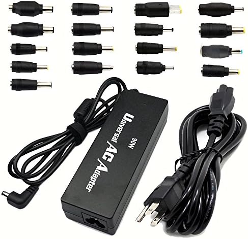 Universal Laptop Charger AC Adapter 90W 15V-24V 6A Max for HP LENOVO THINKPAD SAMSUNG TOSHIBA ASUS ACER DELL SONY - 17 Connector Compatible with Ultrabook Tablet PC Most Model