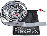 FlexFixx Stretch Strap for Yoga, Dance, Physical Therapy, Rehab with 12 Loops, Padded Footrest, User Guide for Stretching