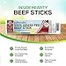 Paleovalley 100% Grass Fed Garlic Summer Sausage Beef Sticks - Delicious Gluten Free Beef Snack - High Protein Keto Friendly