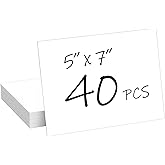 40 Sheets White Cardstock Paper, Cardstock Printer Paper 5 x 7, 80lb/230gsm Card Stock, Heavy Thick Printing Papers, Copy Papers for School Office Supplies,DIY Cards,Art, Tags,Invitations,Postcards