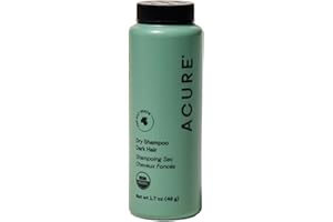 Acure Dry Shampoo - Mini Powder Dry Shampoo for Women with Brunette & Dark Hair, Care to Refresh Treated Color Tinted Hair with Rosemary & Cocoa, Non Aerosol, Clean, 100% Vegan - 1.7 oz Travel Size