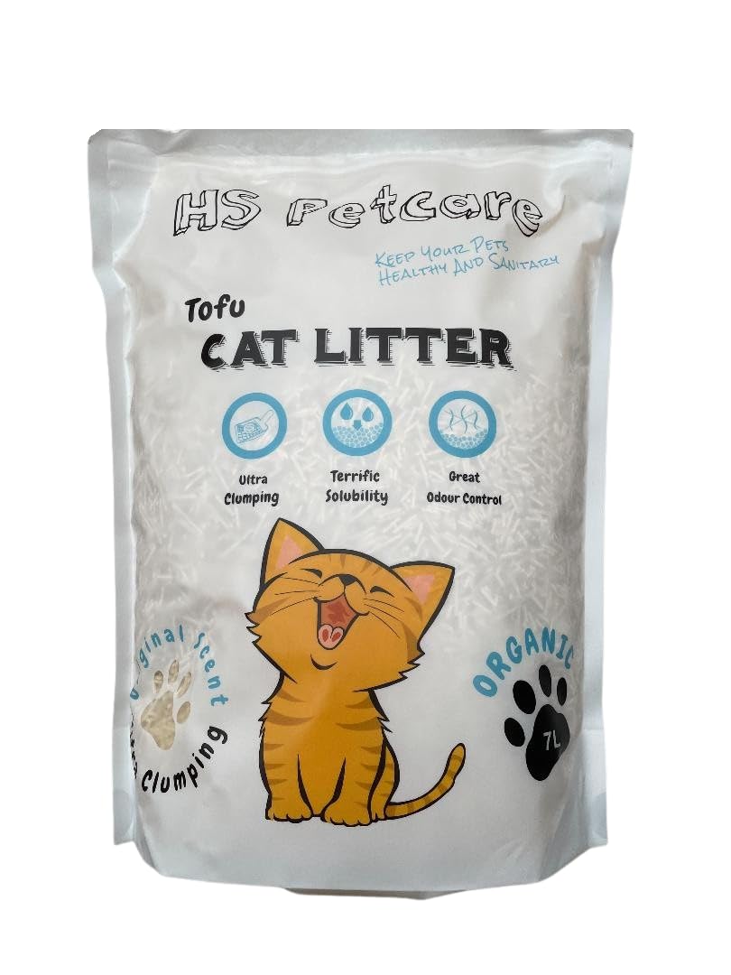 7L Organic Tofu Corn Cat Litter original scent ultra clumping great odour control flushable reduce waste long lasting dust free