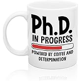 XQLZY PhD In Progress Coffee Mug, Graduation Creative Tea Cup, Graduation Gifts for Future Ph.D .Students, PhD Graduate Students, Gifts for PhD Bachelor's Degree Student