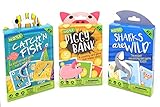 Hoyle Kids Card Games, Catch'n Fish, Piggy Bank, Sharks are Wild, 3 Games Bundle!