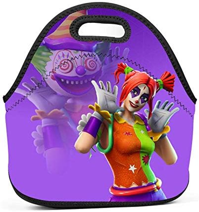 WOSHPRGT Neoprene Lunch Bag For Tnite-NI TE Lunch Box Tote for Men Women Boys Adult Kids for School Work Outdoor
