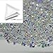 MOPRETTY 5200Pcs 1.2mm Mini Diamond Shining DIY Rhinestones Iridescent Crystals Need Glue Phone & Nail Art Decoration Ab Clear with 1 Triangle Plate