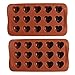 Heart Shaped Chocolate Mold 2PCS Silicon Mold Small Candy Mold, Hard Candy Mold, Baking Mold, DIY Heart Shaped Cake Decoration.