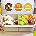 Bento Box Lunch Box, Food Container with Lid, 3 Compartment Bento Box Container for Meal Prepping, Reusable Food Prep Container, BPA Free Container with Compartments, Bento Lunch Box for Adults