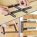 Multi Angle Measuring Ruler Universal Angularizer Ruler - Full Metal Aluminum Alloy Multi Function Ruler with Extra Line Level Great for Handymen, Builders, Carpenters,Tilers,DIY-ers (Black)