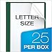 Oxford Clear Front Report Covers, Letter Size, Hunter Green, 25 per Box (55856)