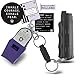 SABRE Pepper Spray Quick Release Self Defense Keychain and Emergency Whistle - Police Strength - College Dorm Room Essentials - Cute Pepper Spray Bundle