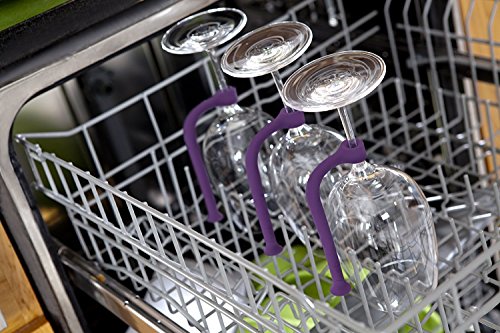 Tether Stemware Saver flexible dishwasher 4 sets for Wine Glass Dishwasher Holder (4)
