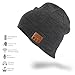 CFZC Bluetooth Beanie Hat Cap Wireless Bluetooth Headphone Headset Earphone soft warm with stereo speaker hands-free for man and woman outdoor sports gift(color dark grey)