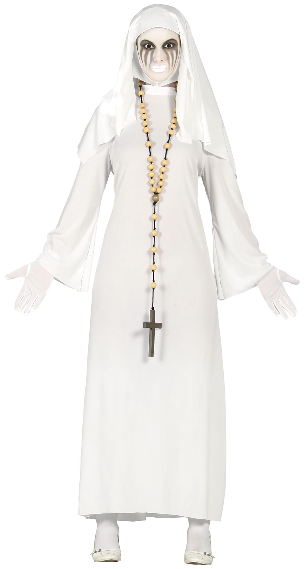 FIESTAS GUIRCA 80939 Ghost Nun Costume, Solid, White, Taglia unica