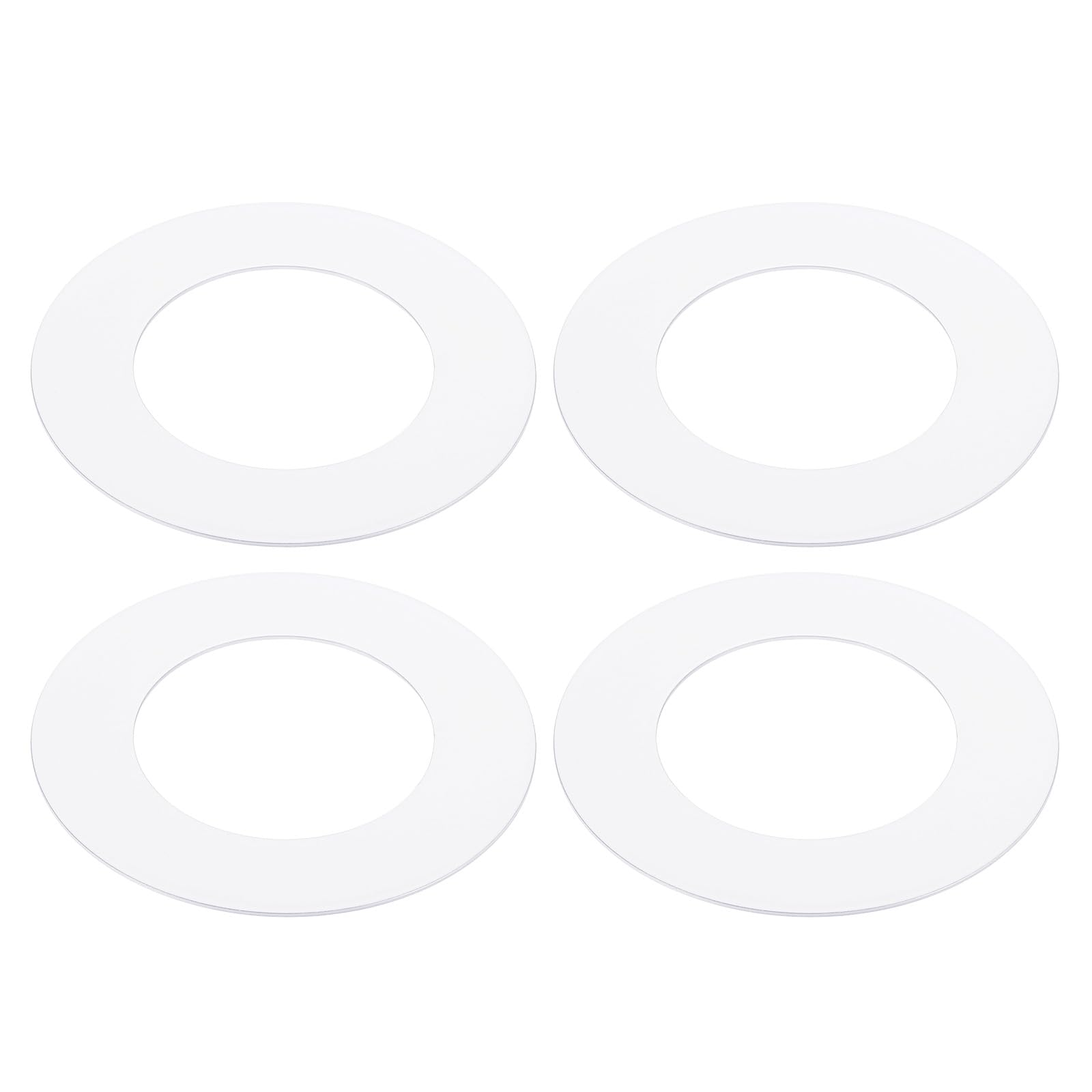 PATIKIL Goof Rings Inner Diameter 1.77", Outer Diameter 2.99", 4 Pcs Metal Goof Rings Cover Recessed Light Trim for Ceiling Wall Fixtures Can Lighting Down Light LED, Matte Finish White