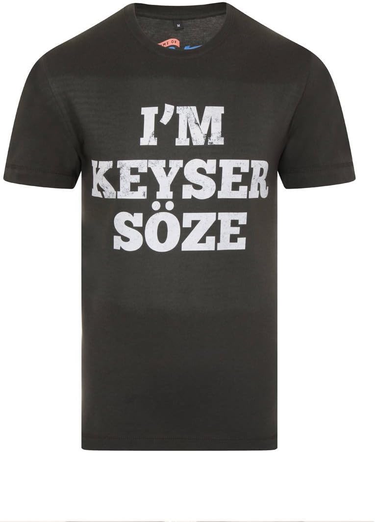 Home of Retro The Usual Suspects I'm Keyser Söze Mens Charcoal Grey T-Shirt