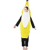 Banana Costume Kids - Child Unisex Halloween Costumes - Tropical Fruit Banana Costume for Dress Up Party