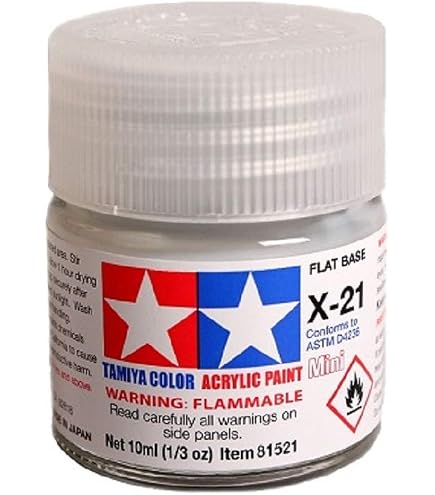 Amazon.com: Tamiya 81021 Acrylic X21 Flat Base 3/4 oz TAM81021