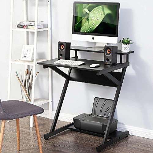 FITUEYES Computer Desk for Small Spaces,27" ZShaped Compact Study