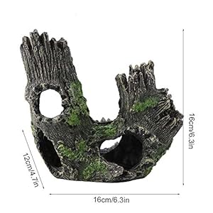 Duokon Marine Fish Tank Acquario Ornament Resina Artificiale Legno Marcio Decor Cave Decorazione Naturale Habitat(ST…