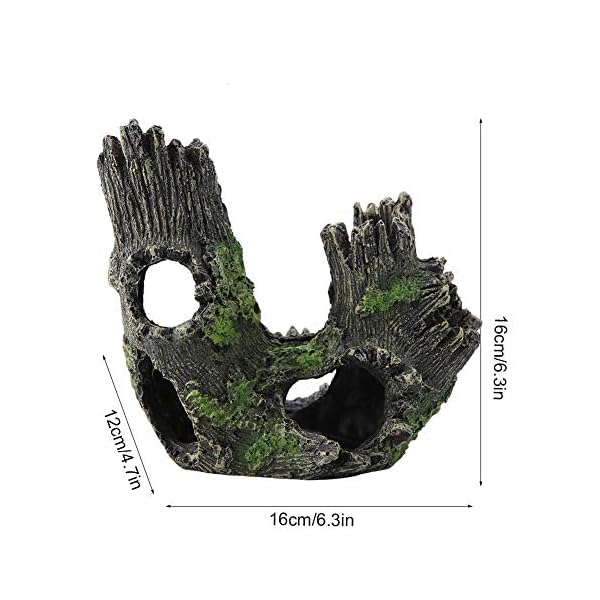 Duokon Marine Fish Tank Acquario Ornament Resina Artificiale Legno Marcio Decor Cave Decorazione Naturale Habitat(ST…