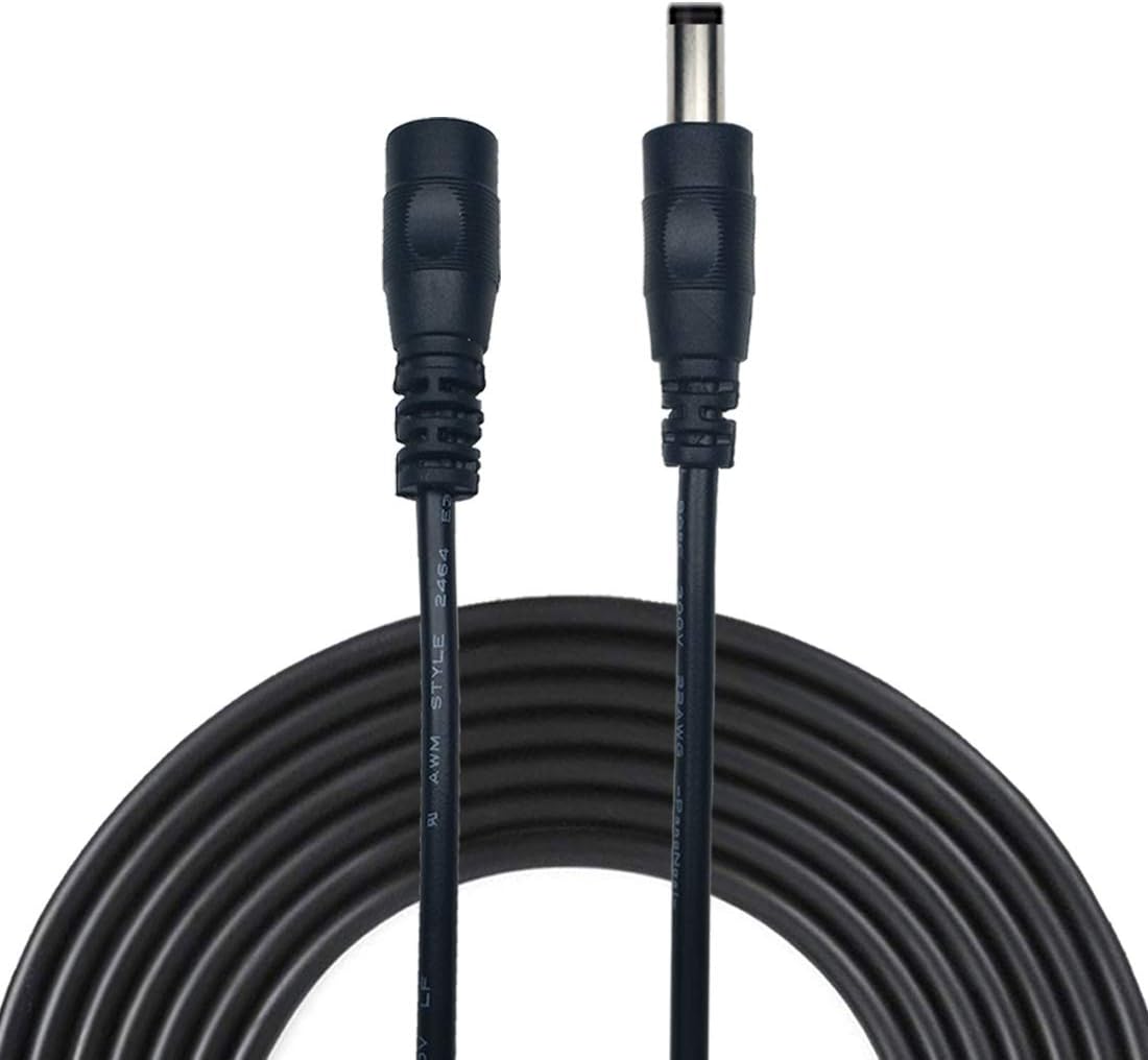 Liwinting 3m/9.8ft DC Extension Cable 2.1mm / 5.5mm Male to Female Connector