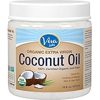 Viva Labs The Finest Organic Extra Virgin Coconut Oil, 16 Ounce