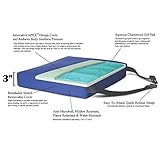 High Quality Gel Foam Seat Cushion Series With Safety Strap For Wheelchairs - Fire Resistant And Fluid-Proof - Removable Cover - Slip Resistant Bottom - 18