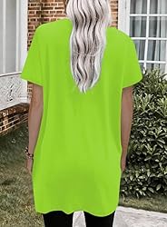 Poetsky Womens Sexy Neon T Shirts Summer Basic Tee
