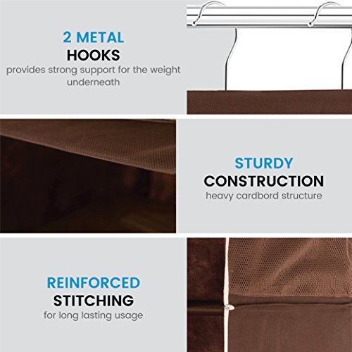 image for Zober 5 Shelf Hanging Closet Organizer Space Saver, Roomy Breathable H