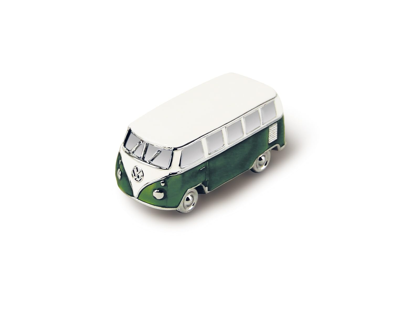 BRISA VW Collection - Volkswagen Refrigerator Office Pinboard Magnet T1 Bus 3D Mini Model (Classic Bus/Green) — image 1