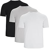Mens Undershirts Moisture-Wicking T-Shirts 3 Pack Crewneck Basic Tees for Men