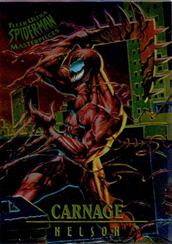 SPIDER-MAN 1995 FLEER ULTRA MASTERPIECES INSERT CARD 2 OF 9 CARNAGE BY NELSON