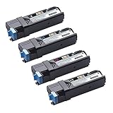 GLB Â© High Quality Dell 2150 High Yield Compatible Toner Cartridges SET - Dell 2150CN 2150CDN 2155CN 2155CDN -High Yield- Black 331-0719 Cyan 331-0716 Magenta 331-0717 Yellow 331-0718 For Use in Dell Color Laser 2150, Color Laser 2150CDN, Color Laser 2150