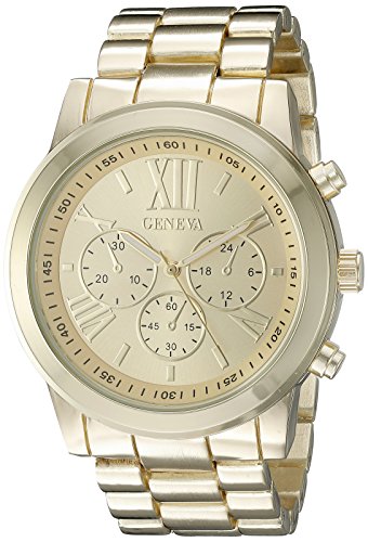 Geneva Women's FMDJM100D Analog Display Japanese Quartz Gold Watch