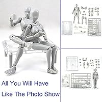 Uranny Body-Chan DX Set 2.0 Male & Female Body Kun DX Set for SHF Body Kun Doll PVC Action Figure Model Set for Painting,Gifts, Collections