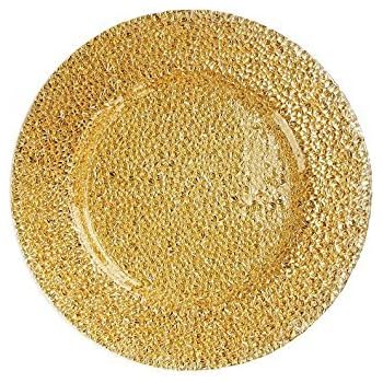 ChargeIt By Jay Vanessa Glass Charger Plate - Silver, 13 Inch Diameter For Table Decor - View #4