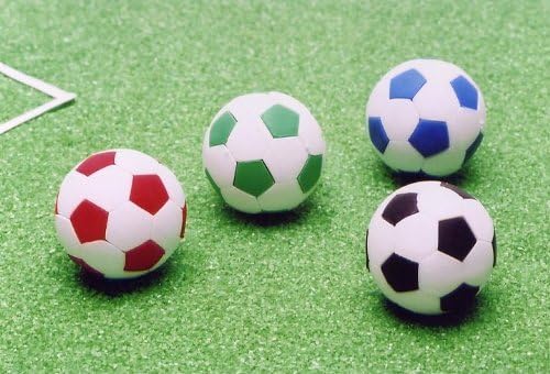 LuPro Japanese Soccer Ball Puzzle Erasers - 4 Asorted Colors