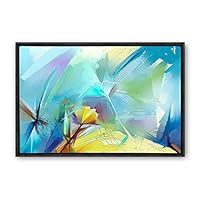 Framed Canvas Wall Art Color Abstract Canvas Prints Home Artwork Decoration for Living Room,Bedroom - 16x24 inches
