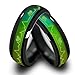 fashionlife2018 Titanium Steel Mood Rings for Lovers Emotional Change Color Temperature Feeling Heartbeat ECG Rings
