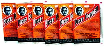 6x Pises Powder Parachute Brand Traditional Anti-acne Wounds Burn Cut Ulcer Amazing of Thailand