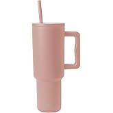 Simple Modern 40 oz Tumbler with Handle and Straw Lid | Insulated Reusable Stainless Steel Water Bottle Travel Mug Cupholder Use | Gifts Women Men Him Her | Trek Collection | 40oz | Mauve Me