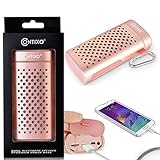 Contixo BT05 Portable Bluetooth Speaker Power Bank | 6,000 mAh Small Compact Travel Size Smartphone Battery Charger Music Player 2-in-1 (Pink)