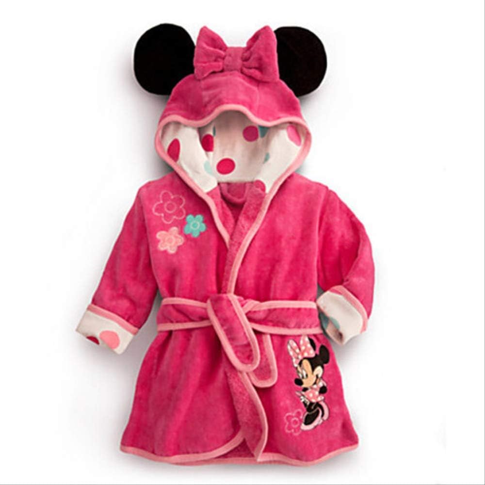 Kkpou Peignoir De Bain Minnie Mickey Pour Bebe En Flanelle Douce A Capuche Vetements De Nuit Et Peignoirs Peignoirs Zwembaddebeemd Nl